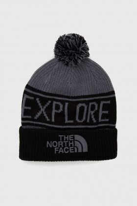 The North Face caciula culoarea negru, din tricot gros