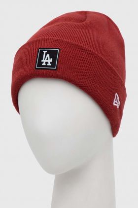 New Era caciula culoarea rosu, din tricot gros