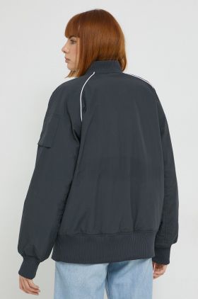 adidas Originals geaca bomber femei, culoarea gri, de tranzitie