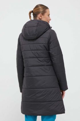 Jack Wolfskin geaca femei, culoarea negru, de iarna