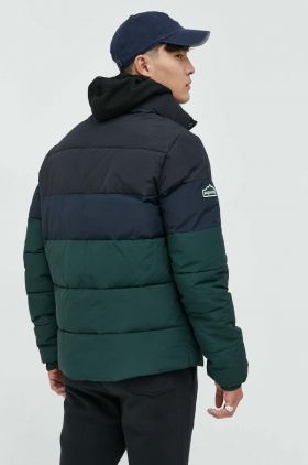 Superdry geaca barbati, culoarea verde, de iarna