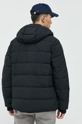 Abercrombie & Fitch geaca barbati, culoarea negru, de tranzitie