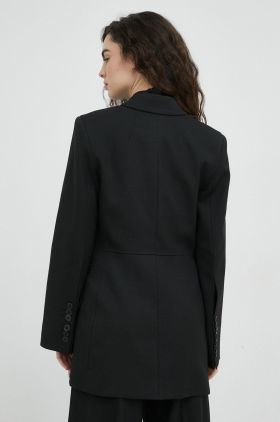 By Malene Birger sacou din lana culoarea negru, un singur rand de nasturi, neted