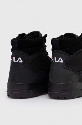 Fila bocanci Grunge femei, culoarea negru, cu platforma