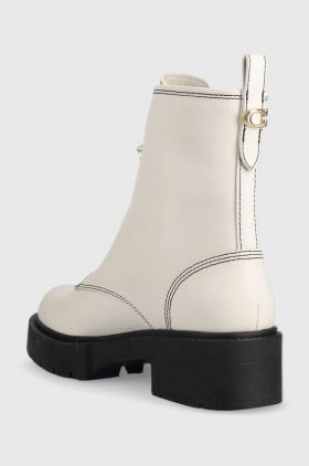 Coach cizme de piele Liza Liza femei, culoarea bej, cu platforma CD151