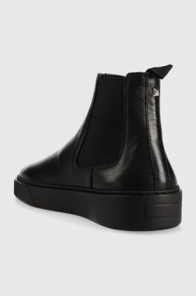 Karl Lagerfeld ghete chelsea de piele Flint barbati, culoarea negru