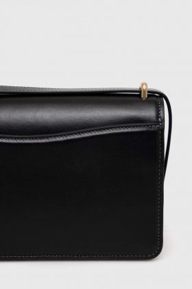 Coach poseta de piele culoarea negru