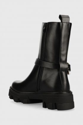 Answear Lab cizme femei, culoarea negru, cu platforma, izolare usoara