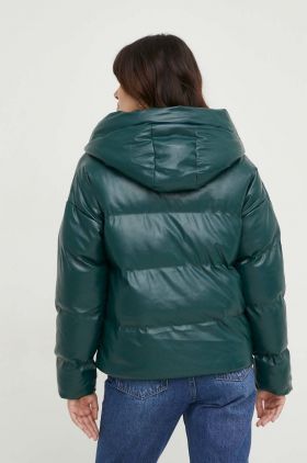 Answear Lab geaca femei, culoarea verde, de iarna, oversize