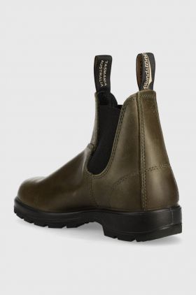 Blundstone ghete chelsea de piele 2052 femei, culoarea verde, cu toc plat