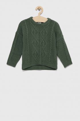 Abercrombie & Fitch pulover copii culoarea verde, light