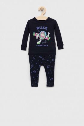 GAP pijamale de bumbac pentru copii culoarea albastru marin, modelator