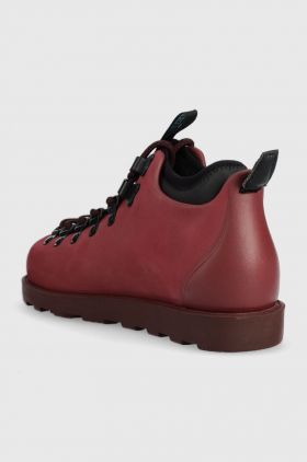 Native pantofi Fitsimmons femei, culoarea bordo, cu toc plat, izolare usoara