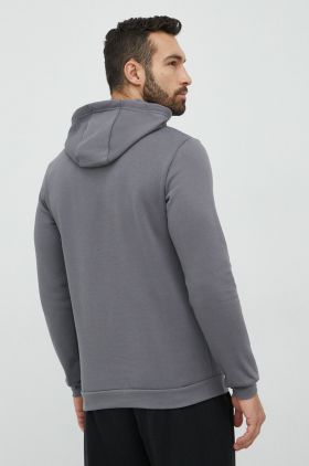 adidas Performance bluză bărbați, culoarea gri, cu glugă, uni HB0578