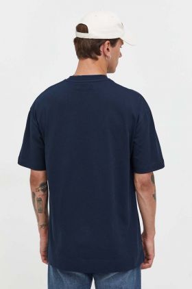 Samsoe Samsoe tricou din bumbac culoarea albastru marin, neted