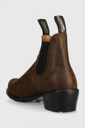 Blundstone ghete chelsea de piele 1673 femei, culoarea maro, cu toc drept