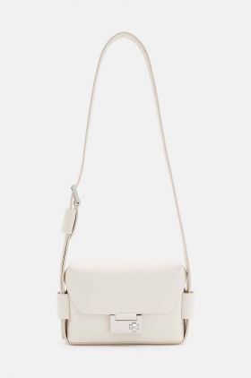 AllSaints poseta de piele FRANKIE CROSSBODY culoarea negru