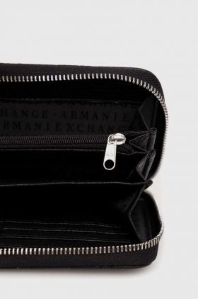 Armani Exchange portofel femei, culoarea negru