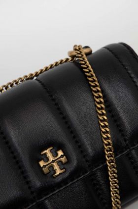 Tory Burch poseta de piele culoarea negru