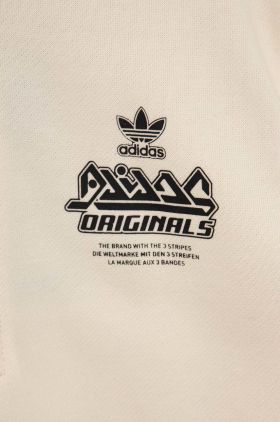 adidas Originals bluza copii culoarea bej, cu imprimeu