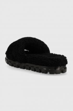 UGG papuci de lana W Cozetta Curly culoarea negru