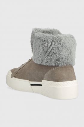 Love Moschino sneakers femei, culoarea gri,