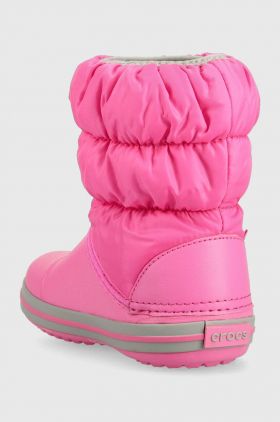 Crocs cizme de iarna copii Winter Puff Boot culoarea roz