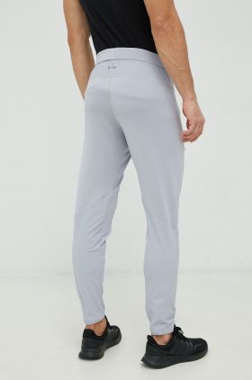 Adidas Performance pantaloni de antrenament designed for training barbati, culoarea gri, neted