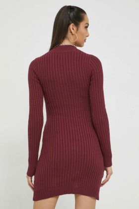 Hollister Co. rochie culoarea bordo, midi, mulata