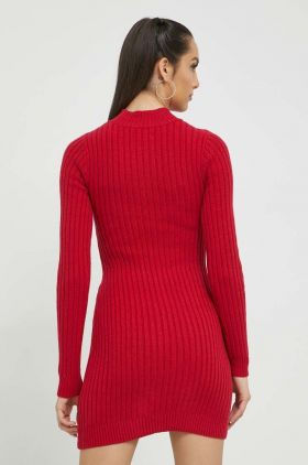 Hollister Co. rochie culoarea rosu, midi, mulata