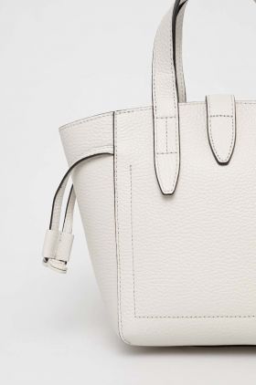 Furla poseta de piele net culoarea alb