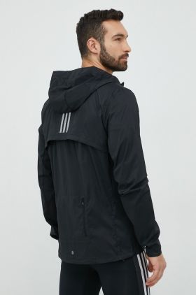 adidas Performance geaca barbati, culoarea negru, de tranzitie