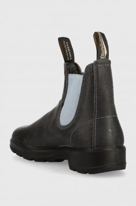 Blundstone botine din piele intoarsa 2209 femei, culoarea gri, cu toc plat, izolat