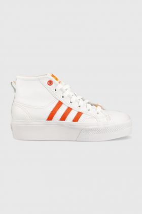 adidas Originals tenisi Nizza Platform culoarea alb