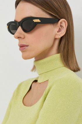 Bottega Veneta ochelari de soare femei, culoarea negru