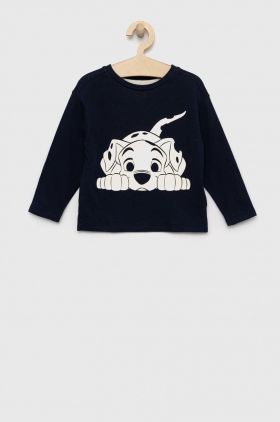 GAP longsleeve copii culoarea albastru marin