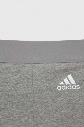 Adidas leggins copii culoarea gri, cu imprimeu