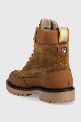 Gant bocanci Dalmont femei, culoarea maro, cu platforma