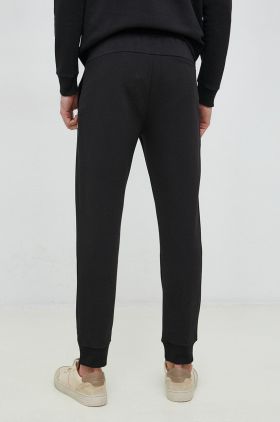 BOSS pantaloni de trening BOSS GREEN barbati, culoarea negru, cu imprimeu