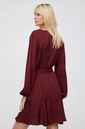 GAP rochie culoarea bordo, mini, evazati