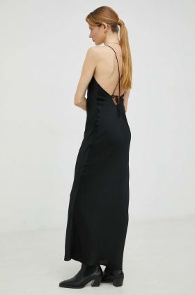 Herskind rochie culoarea negru, maxi, drept