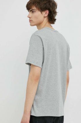 Levi's tricou din bumbac , culoarea gri, neted