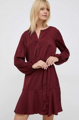 GAP rochie culoarea bordo, mini, evazati