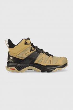 Salomon pantofi X Ultra 4 Mid GTX barbati, culoarea bej