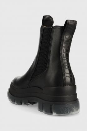 Buffalo cizme Aspha Chelsea Mid femei, culoarea negru, cu platforma