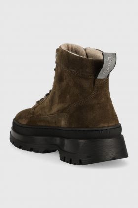 Gant pantofi de piele intoarsa St Grip barbati, culoarea verde