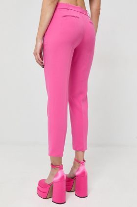 MICHAEL Michael Kors pantaloni femei, culoarea roz, lat, medium waist