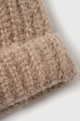 Answear Lab caciula culoarea bej, din tricot gros