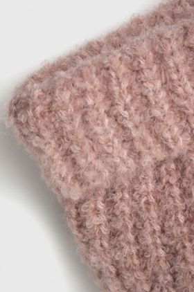 Answear Lab caciula culoarea roz, din tricot gros