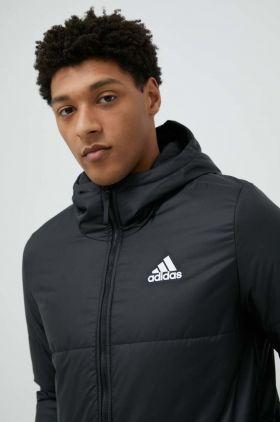 adidas geaca barbati, culoarea negru, de tranzitie